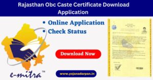 Rajasthan Obc Caste Certificate Apply online, Download Application Form